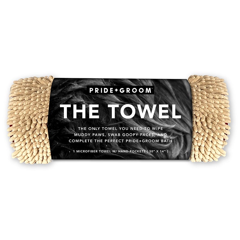 THE TOWEL Microfiber Dog & Cat Drying Towel — Hand Pockets, Odor-Resistant & 7× Water Absorbent - Coastal Paw & Co